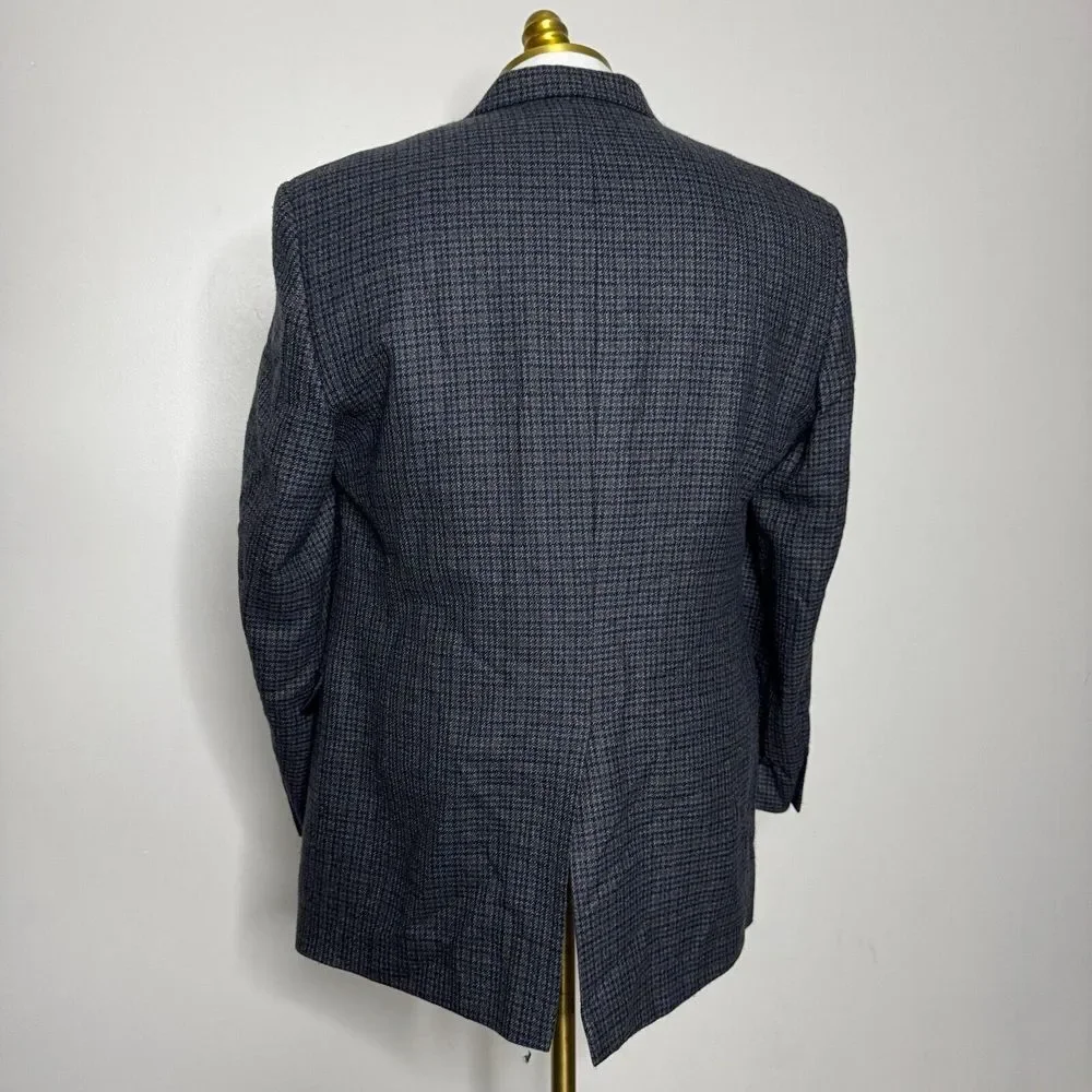 Tommy Hilfiger 42R Blazer‎ Sport Coat Mens Gray Check Wool